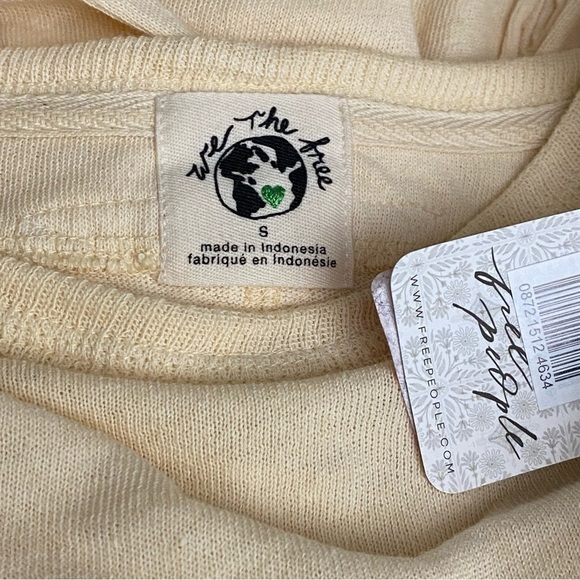 NEW We The Free Warm Sand Cotton Oversized Pullover Top Size Small - Picture 6 of 6